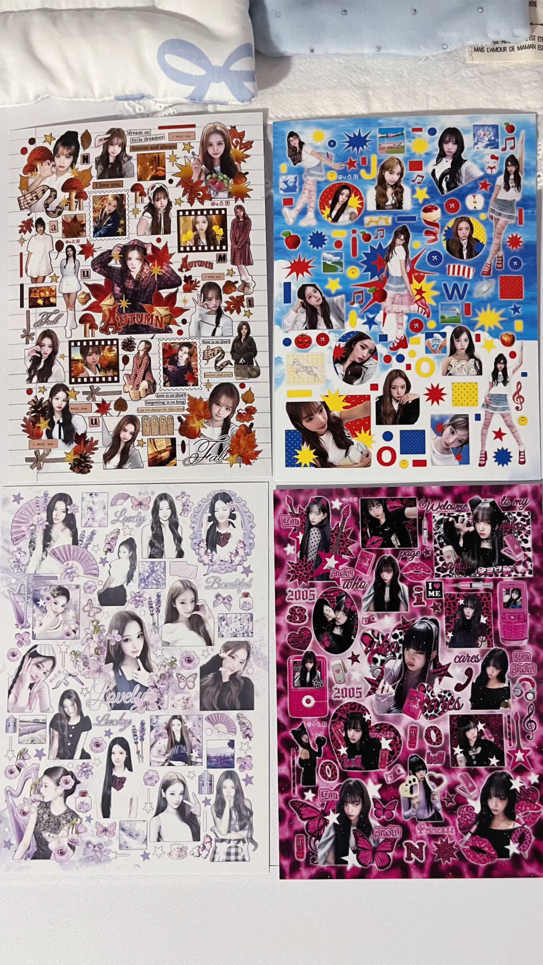 Nimxx, H2H, Loona, red velvet, baby monster. Yena sticker sheet