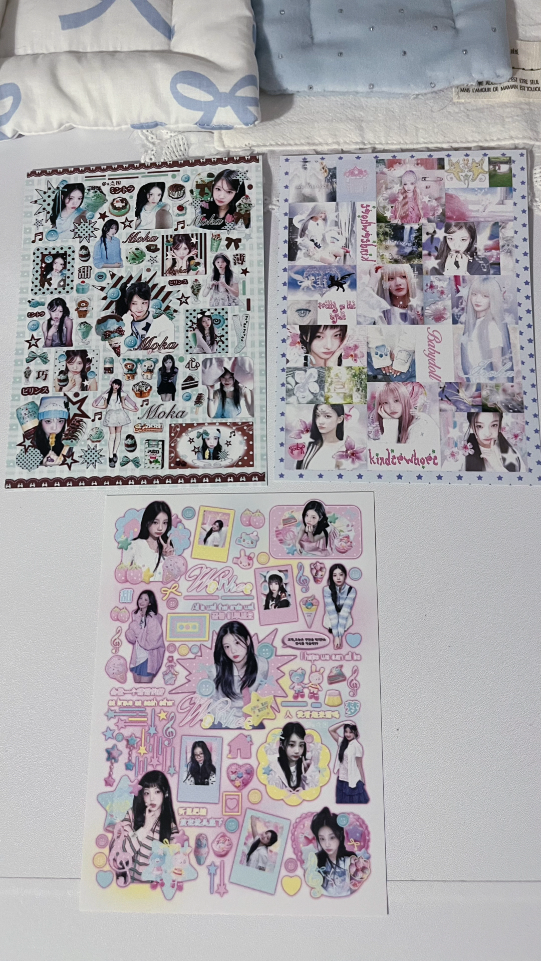 Lsfm, Twice, Illit, Newjean sticker sheets
