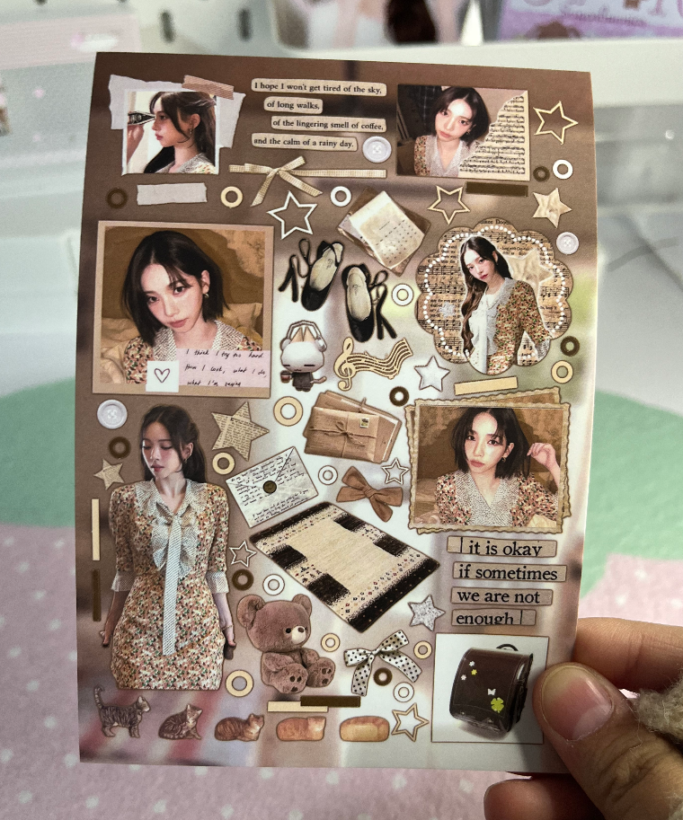 Brown Karina sticker sheet  