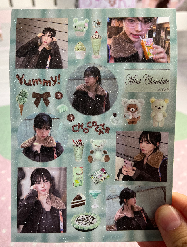 Mint Karina sticker sheet