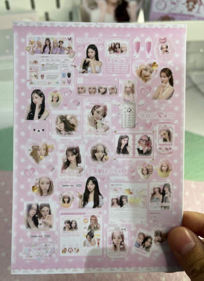 Pink aespa sticker sheet