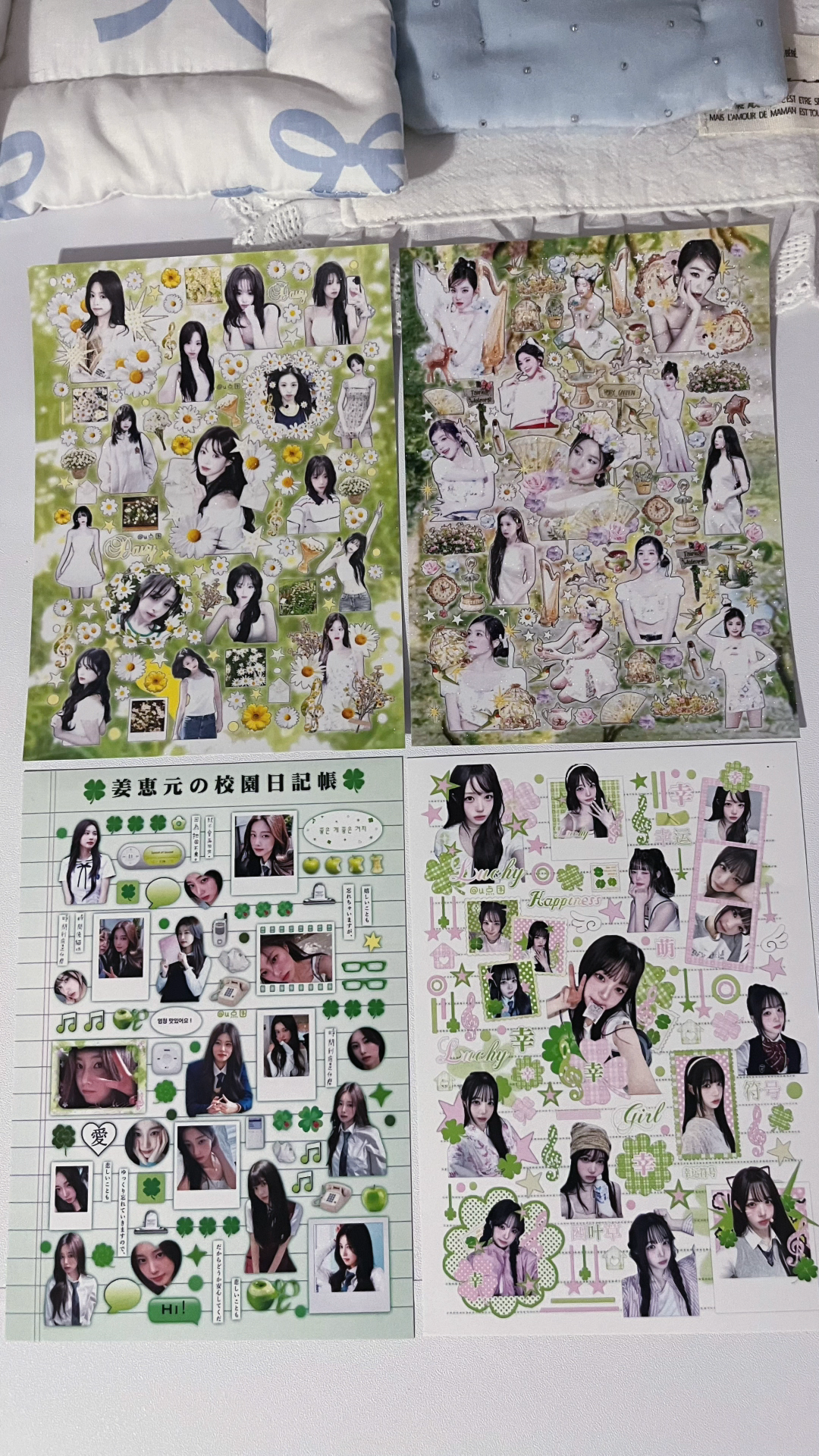 Nimxx, H2H, Loona, red velvet, baby monster. Yena sticker sheet