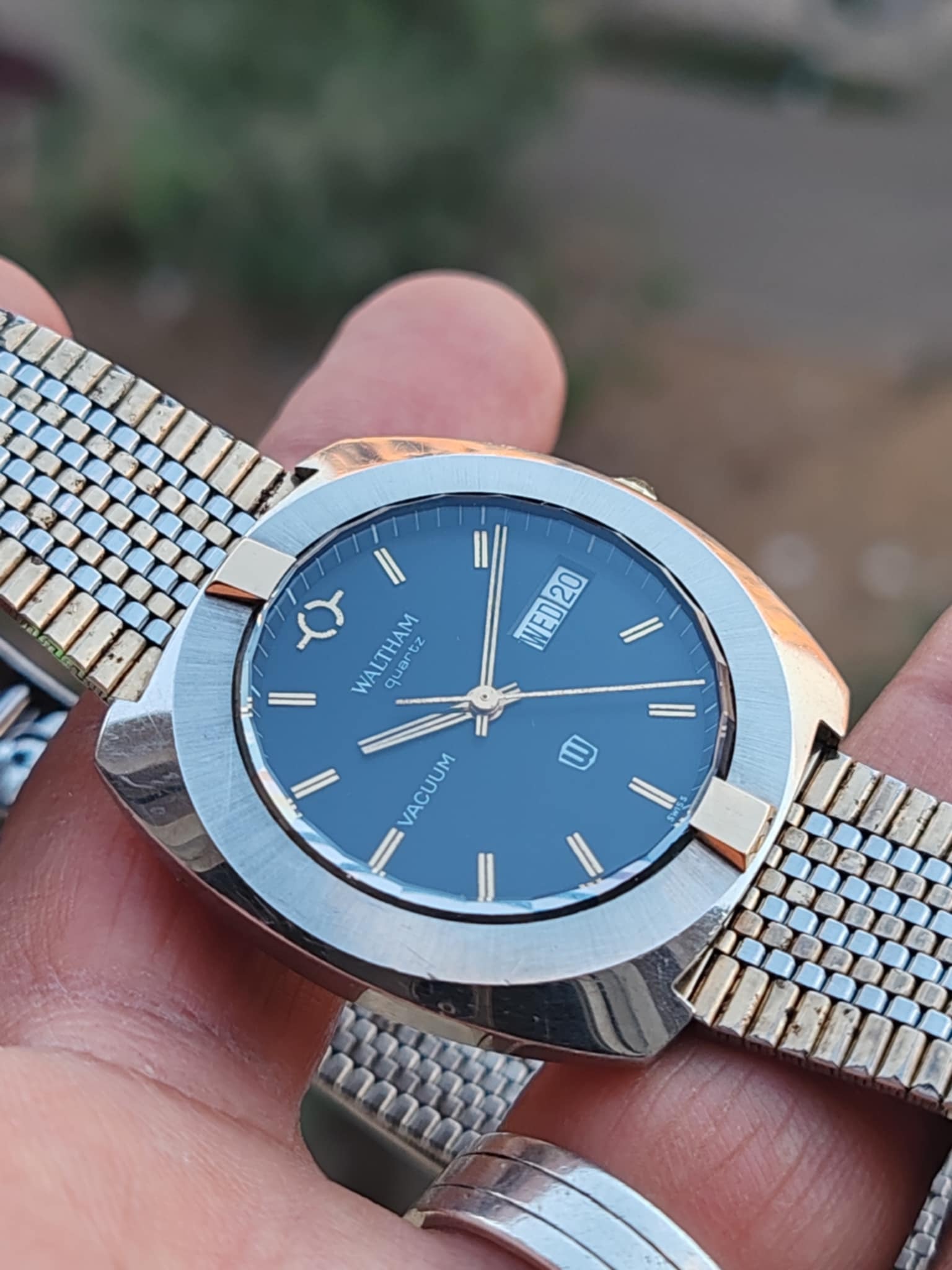 Waltham Vacuum Gold/Steel Case Vintage - Rare.