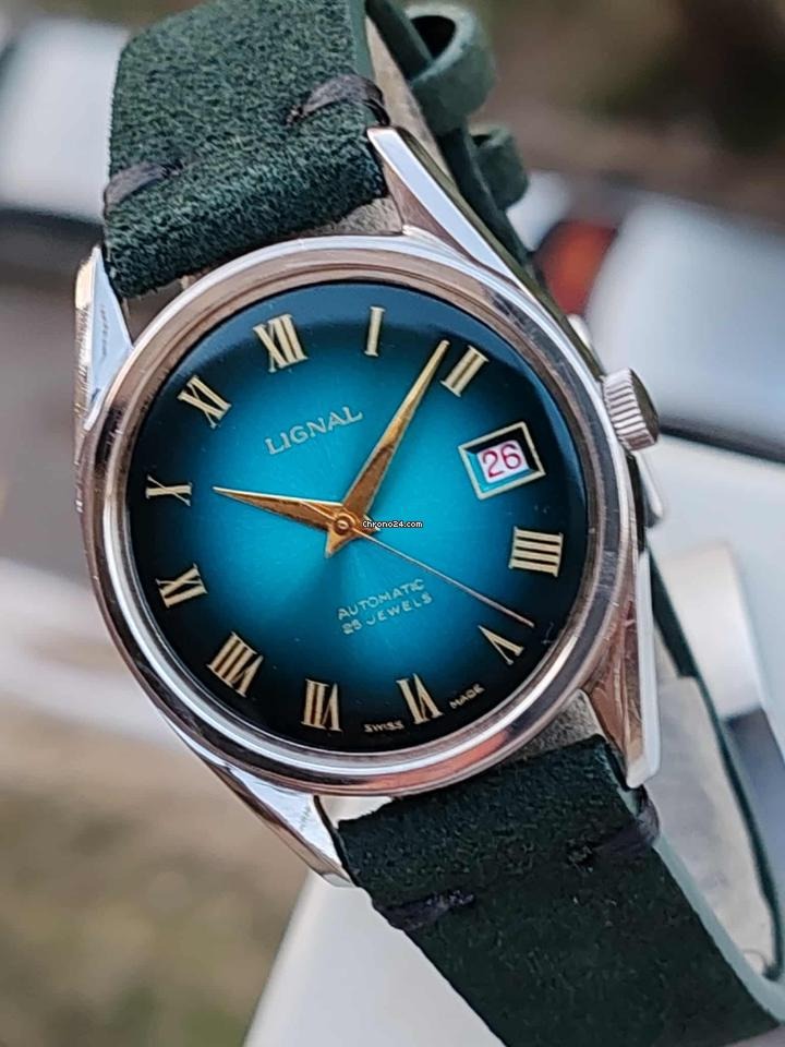 LIGNAL Automatic Blue/Green Dial Vintage 1980's