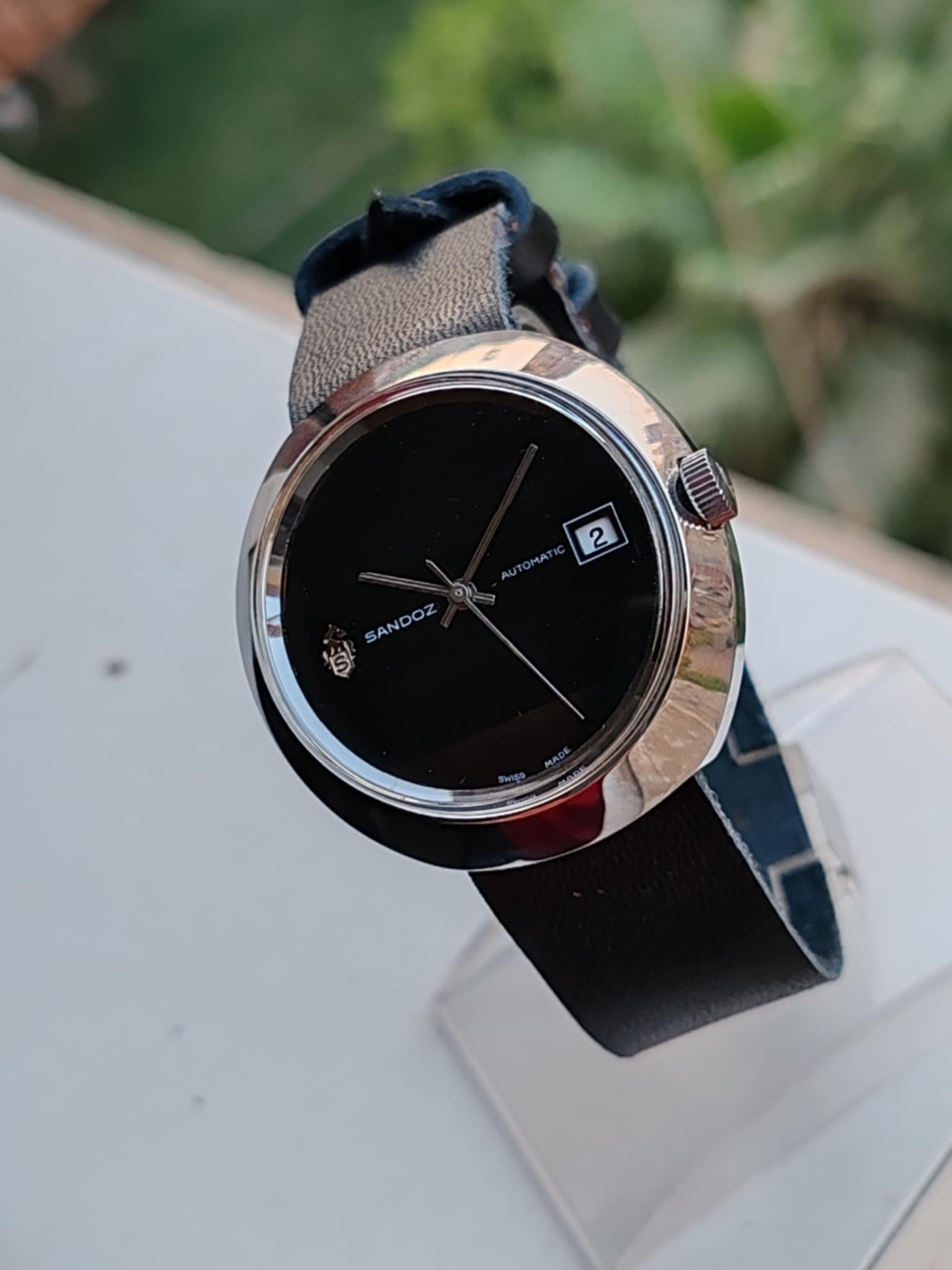 Sandoz Black Dial Wristwatch