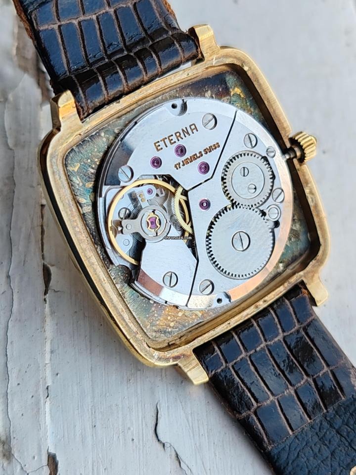 Eterna Square Gold Watch