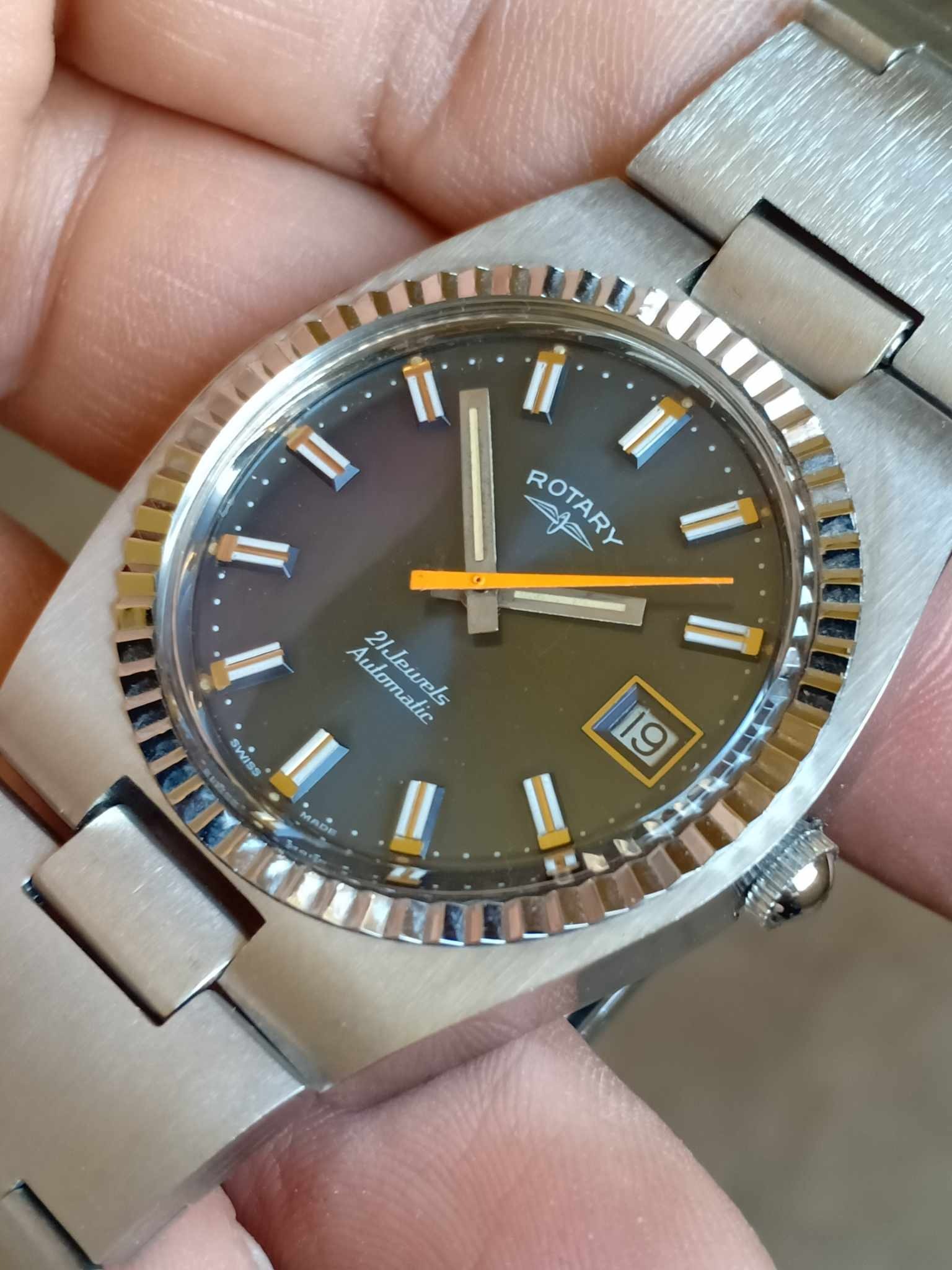 Rotary Blue Dial Stainless Steel Watch