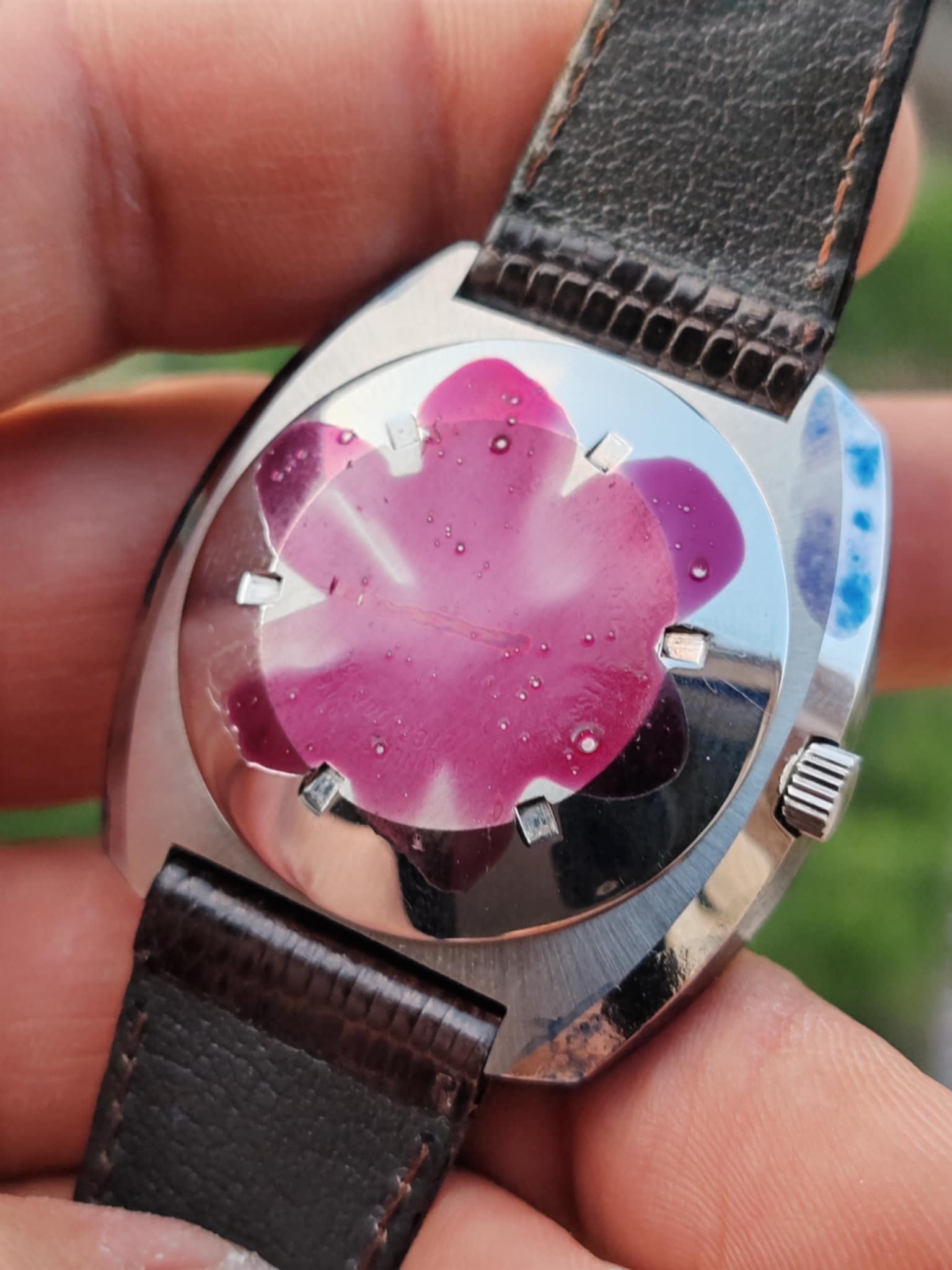 Helvetia Automatic Date Swiss White Dial 1970's