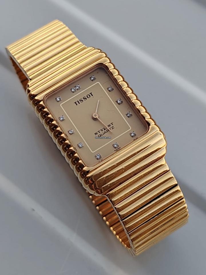 Tissot Stylist Tank Gold Plated Vintage Watch