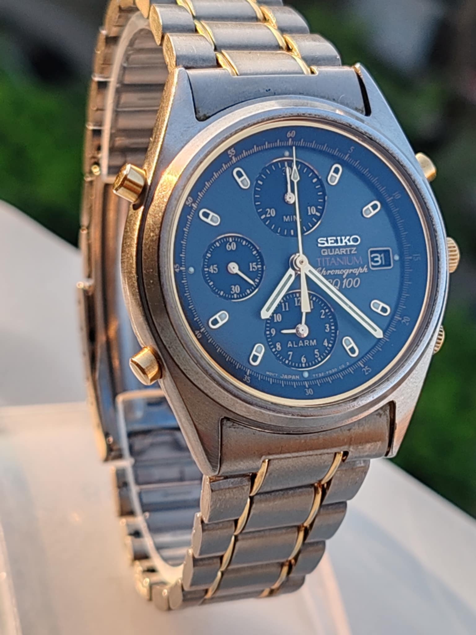Seiko Titanium Quartz Chronograph Watch