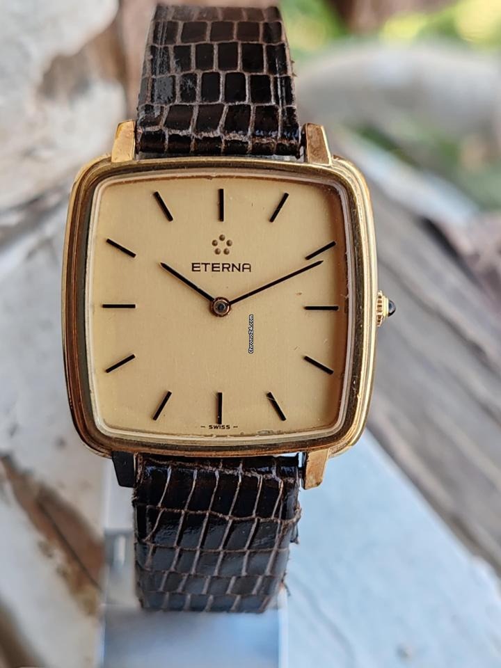 Eterna Square Gold Watch