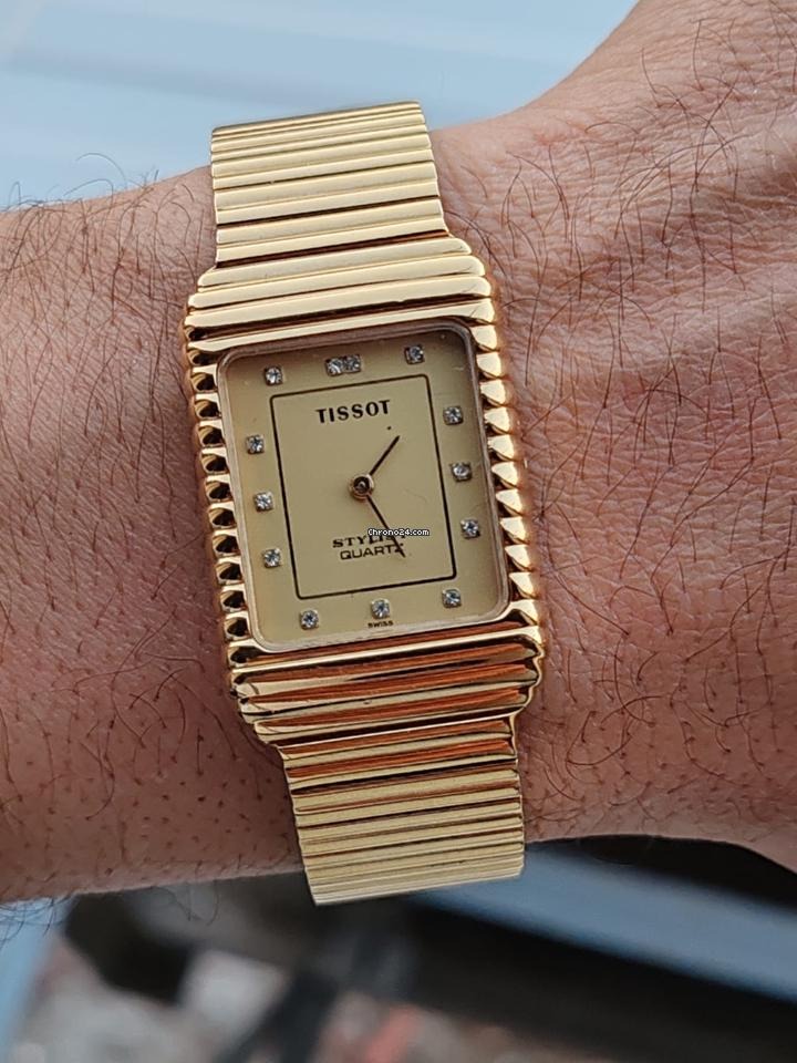 Tissot Stylist Tank Gold Plated Vintage Watch