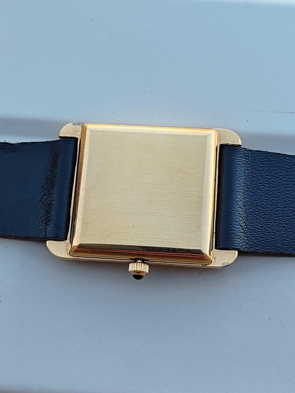 Catena Tank Swiss Gold Rectangle Watch