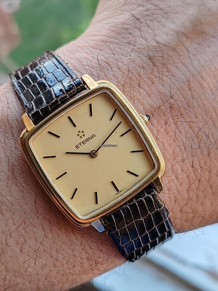 Eterna Square Gold Watch