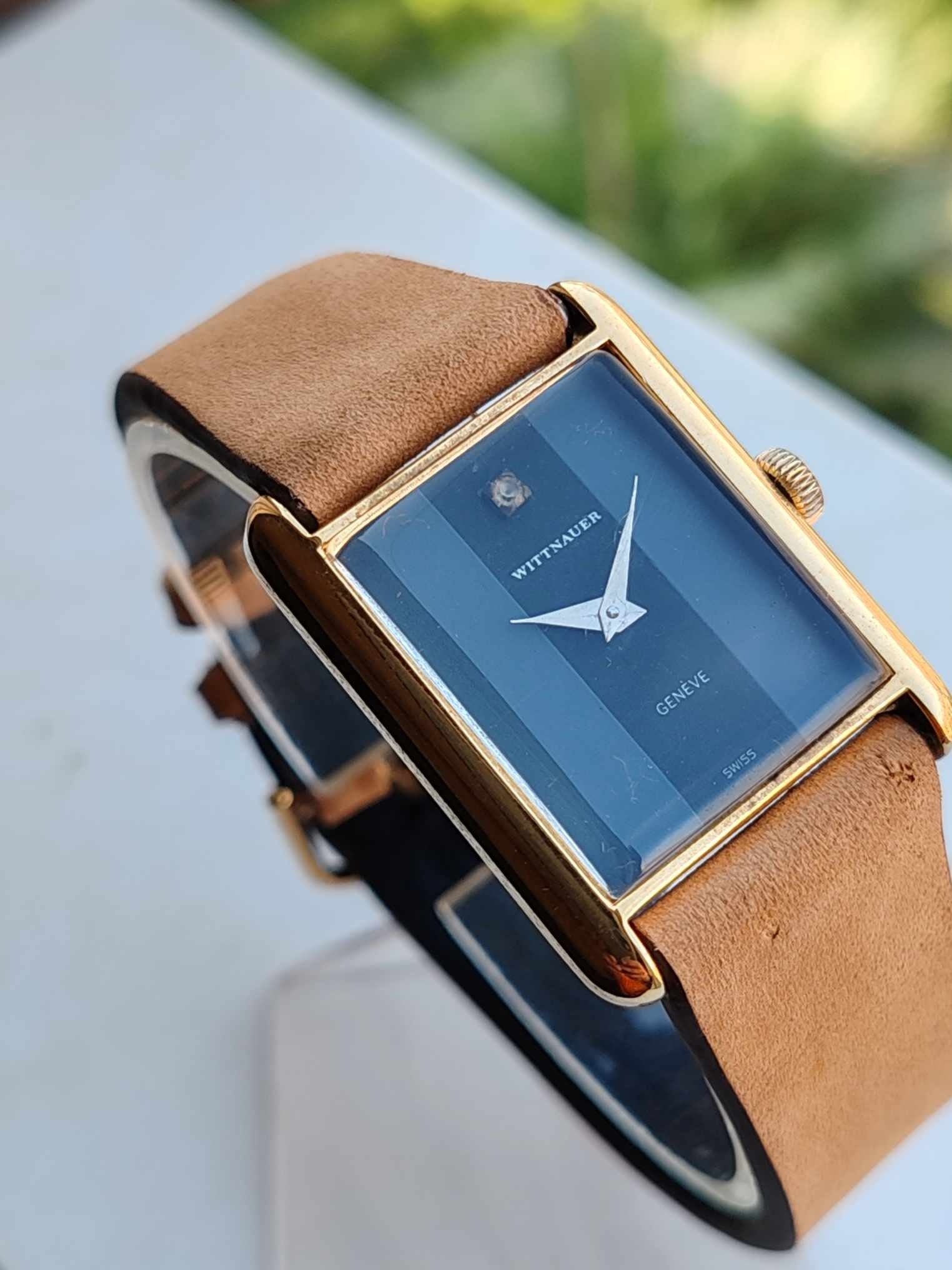 Wittnauer Longines Diamond Tank Vintage - Rare Watch .