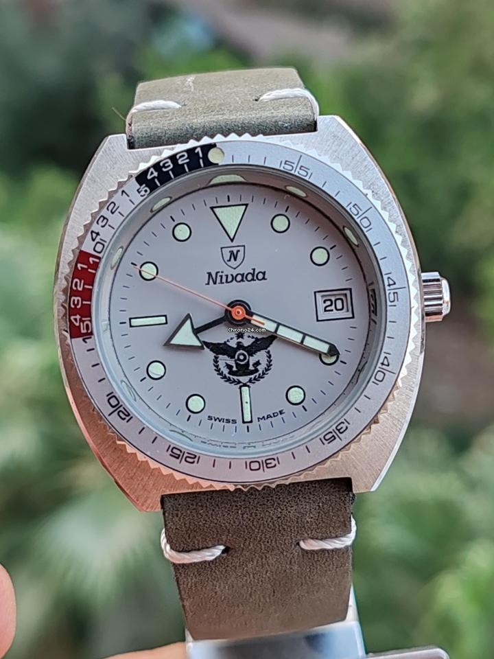 Nivada Diver Automatic - Military logo Vintage - Rare