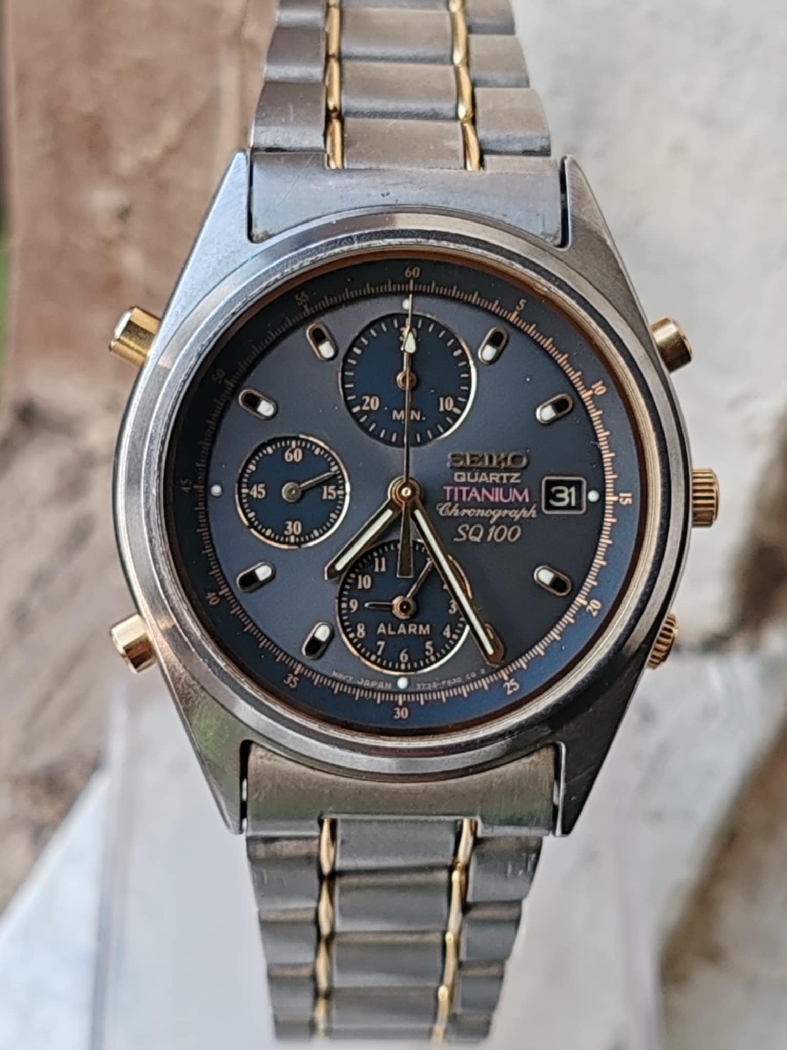 Seiko Titanium Quartz Chronograph Watch