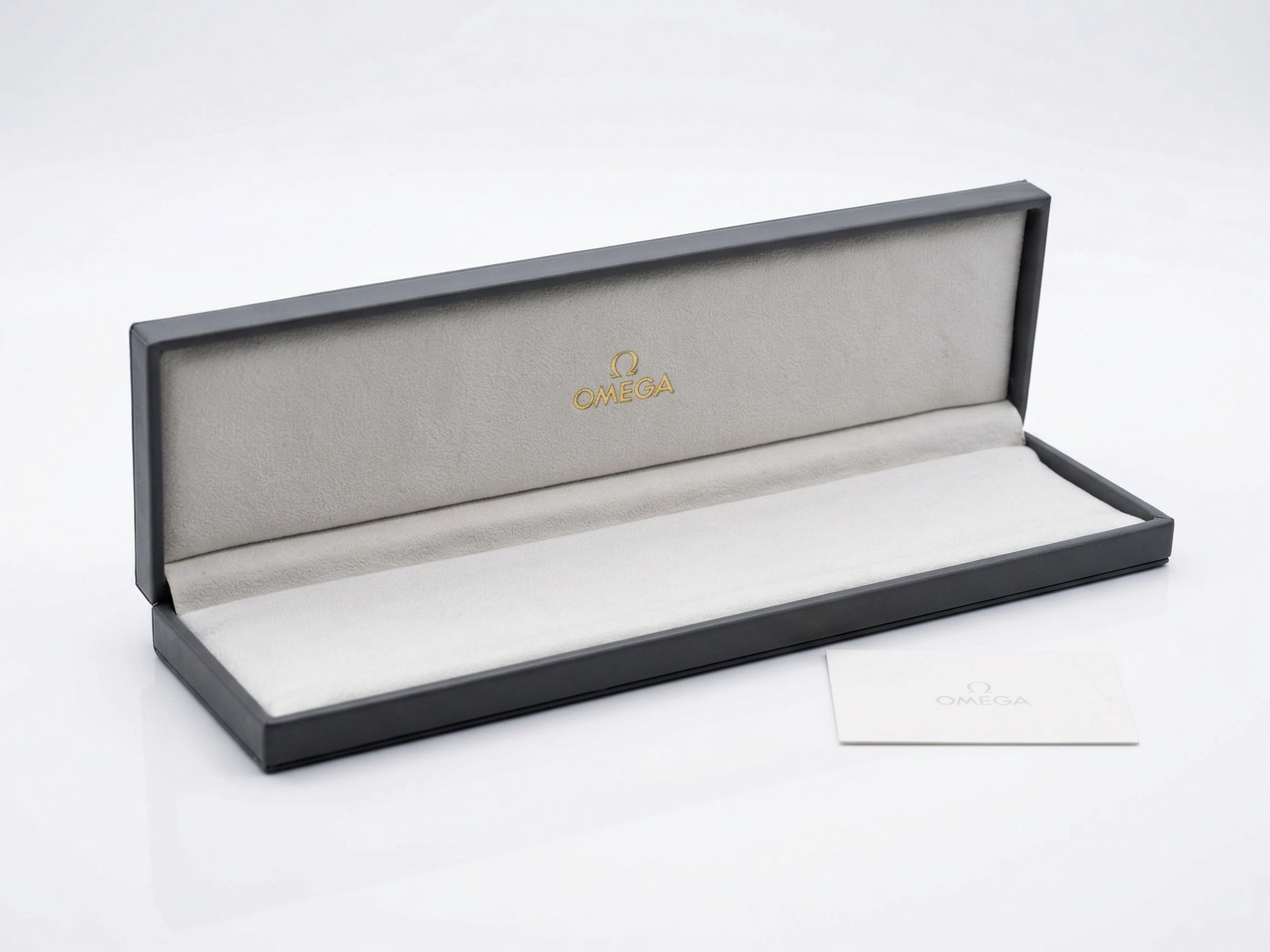 Genuine Vintage Omega Flat Presentation Box - Light Gray