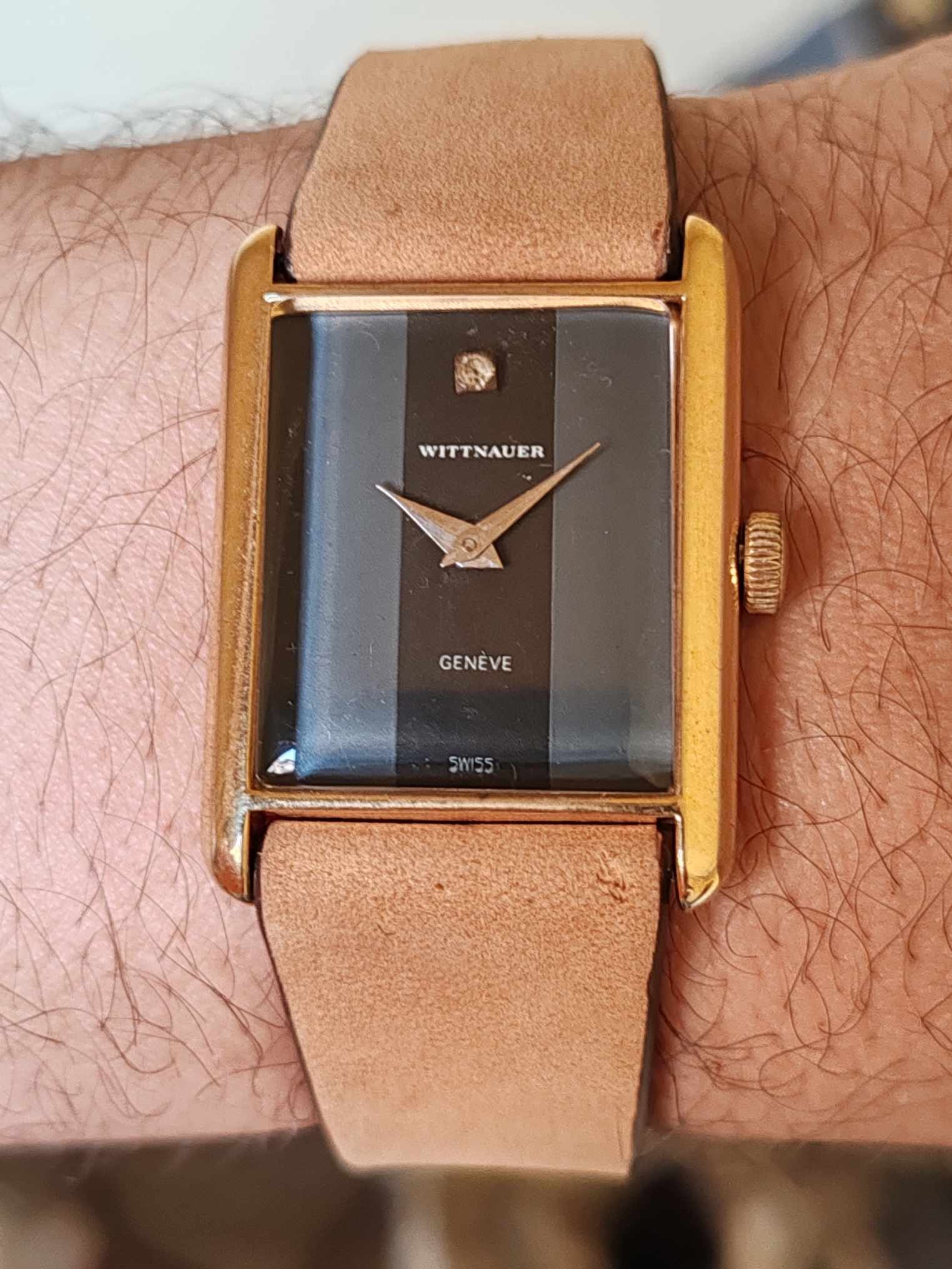 Wittnauer Longines Diamond Tank Vintage - Rare Watch .