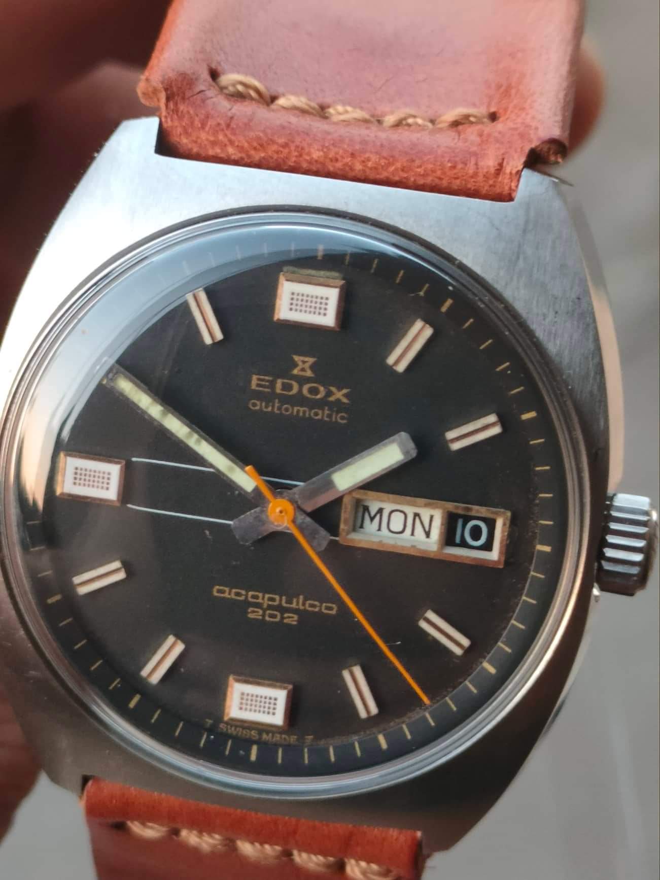 Edox Acapulco 202 Compressor - Automatic 70s Vintage - Rare