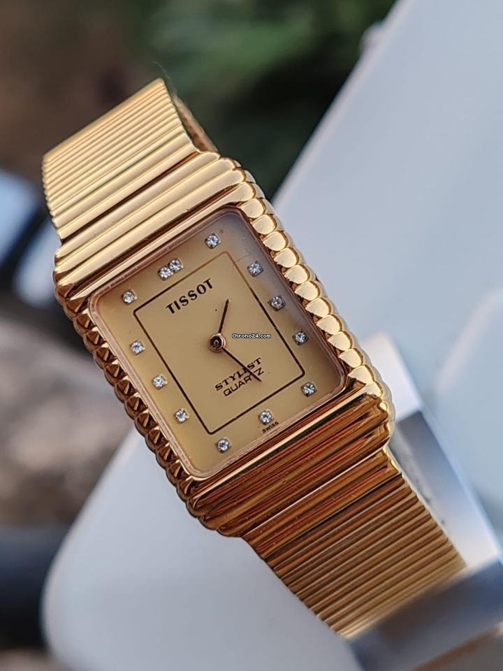 Tissot Stylist Tank Gold Plated Vintage Watch