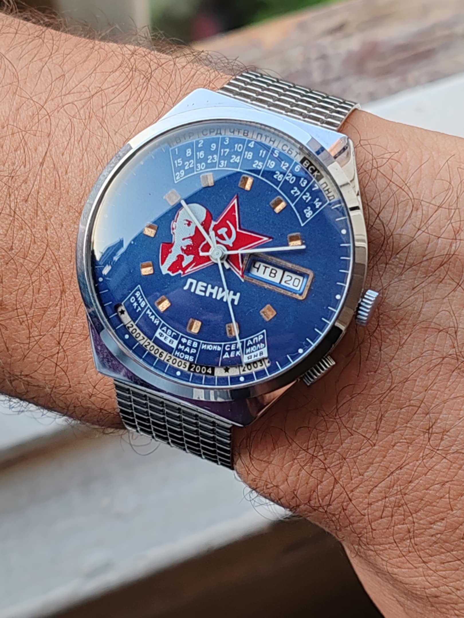 Raketa NOS Perpetual calendar Vintage - Rare Blue dial