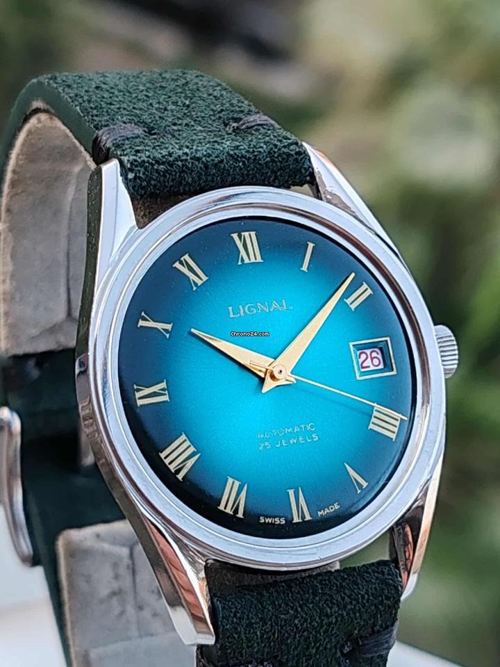 LIGNAL Automatic Blue/Green Dial Vintage 1980's
