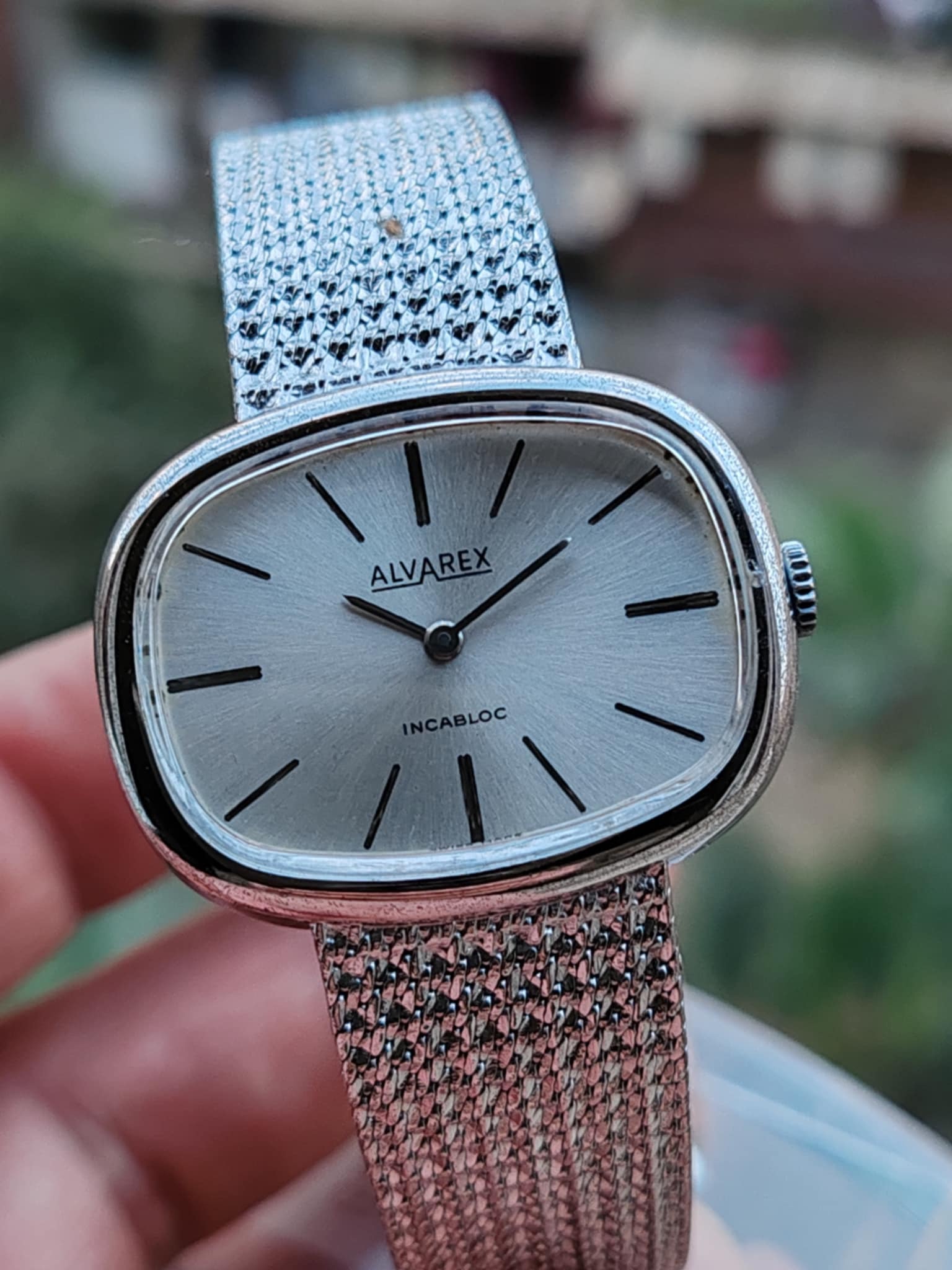 Alvarex Silver Mesh Watch