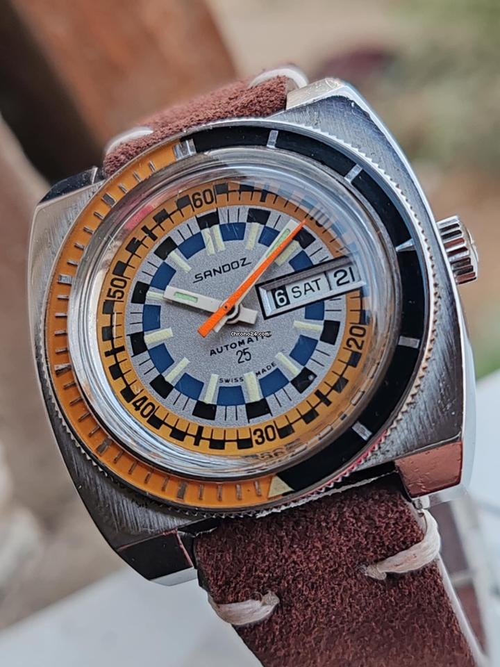 Sandoz Rally Diver Automatic Vintage - Rare Dial