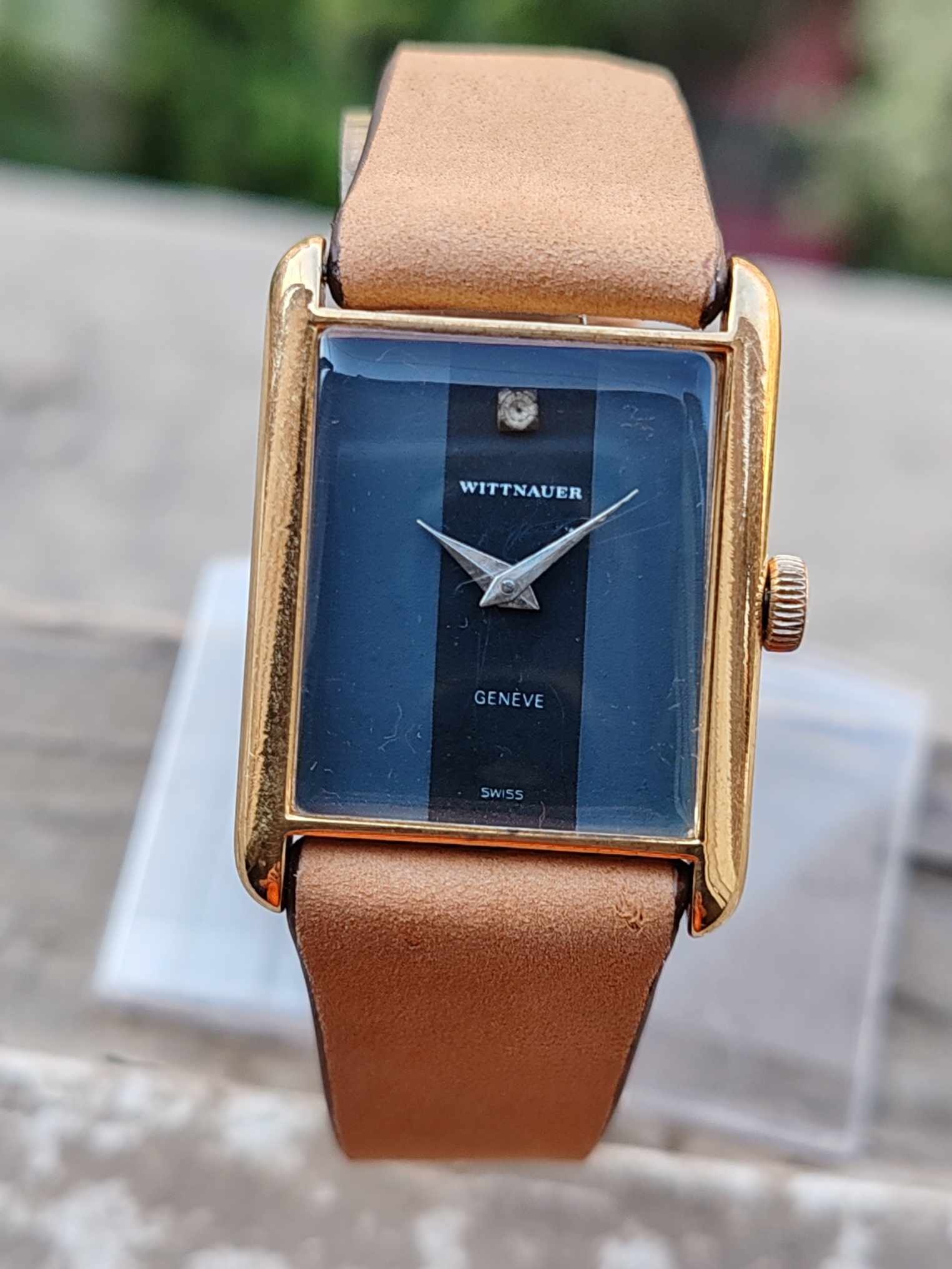 Wittnauer Longines Diamond Tank Vintage - Rare Watch .