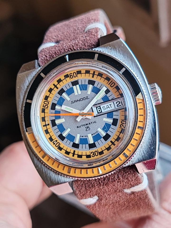 Sandoz Rally Diver Automatic Vintage - Rare Dial
