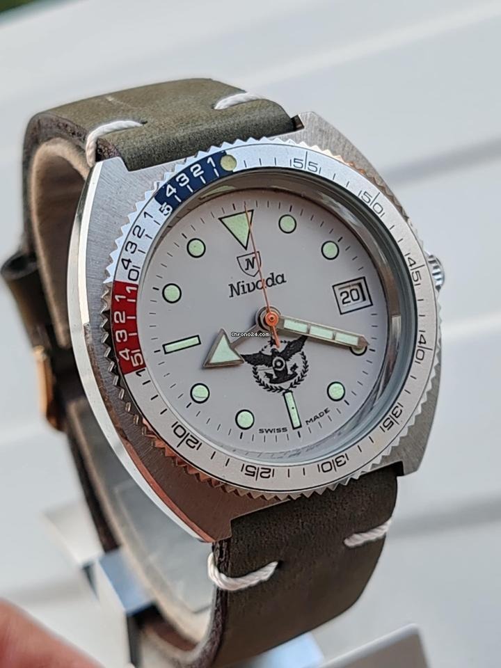 Nivada Diver Automatic - Military logo Vintage - Rare