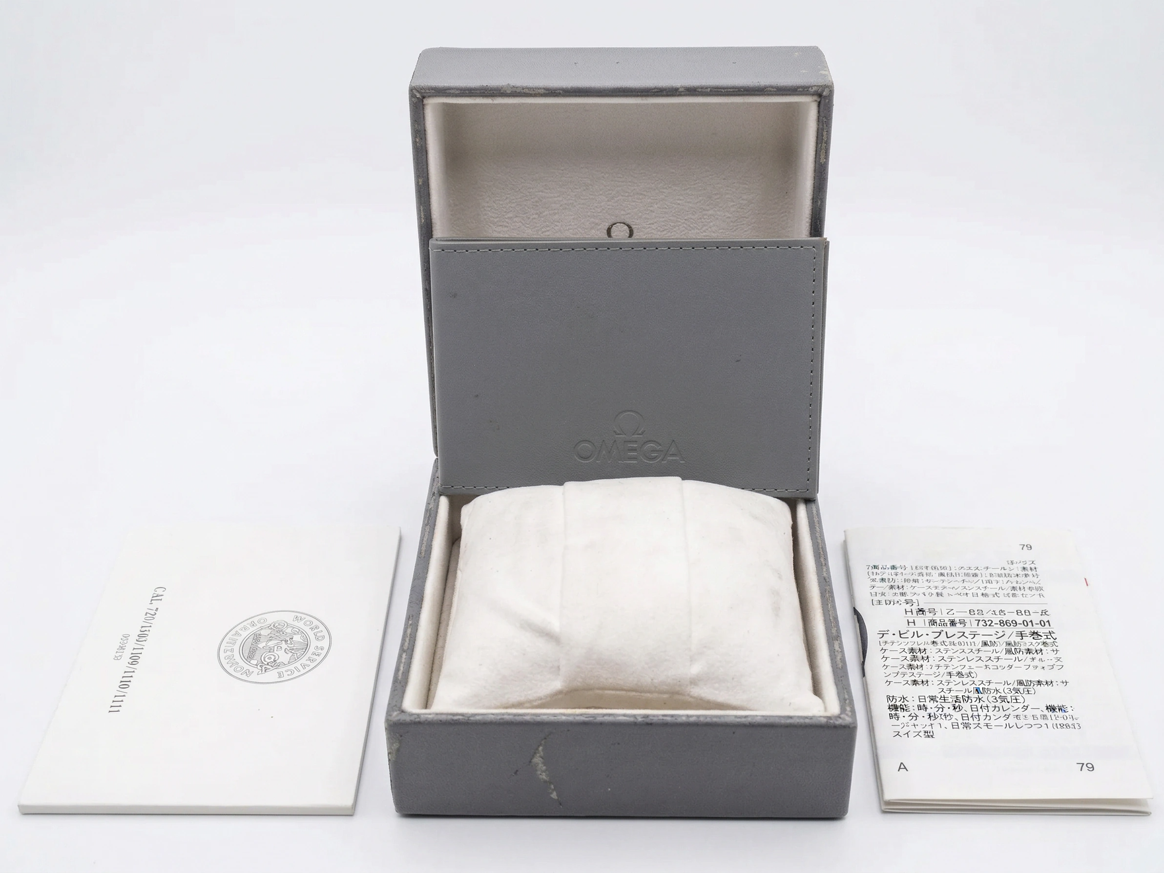 Genuine Omega Watch Box - Luxury Gray Leather