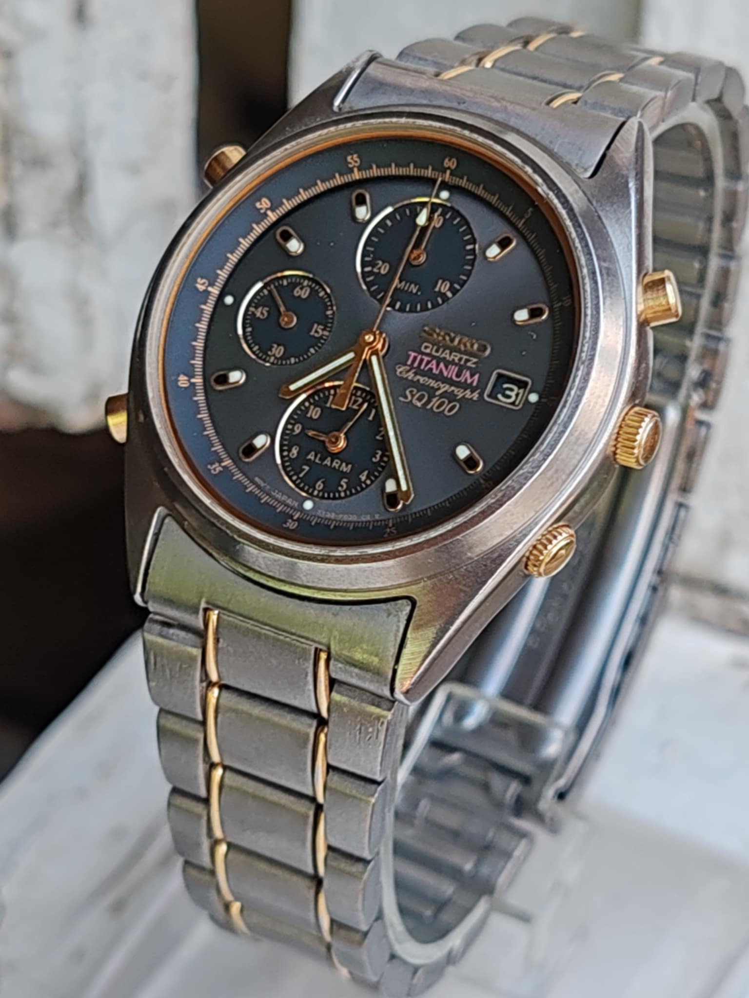 Seiko Titanium Quartz Chronograph Watch