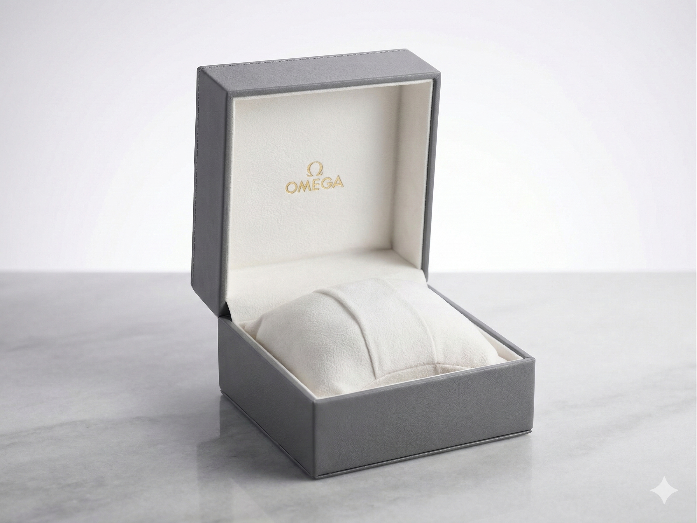 Genuine Omega Watch Box - Luxury Gray Leather