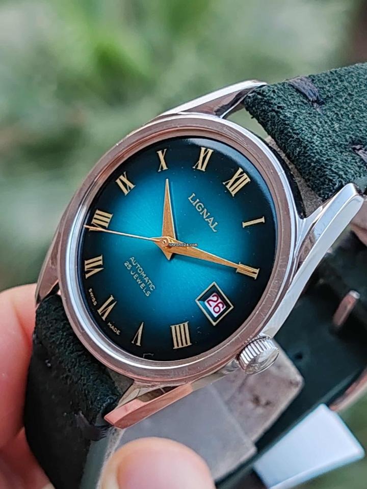 LIGNAL Automatic Blue/Green Dial Vintage 1980's
