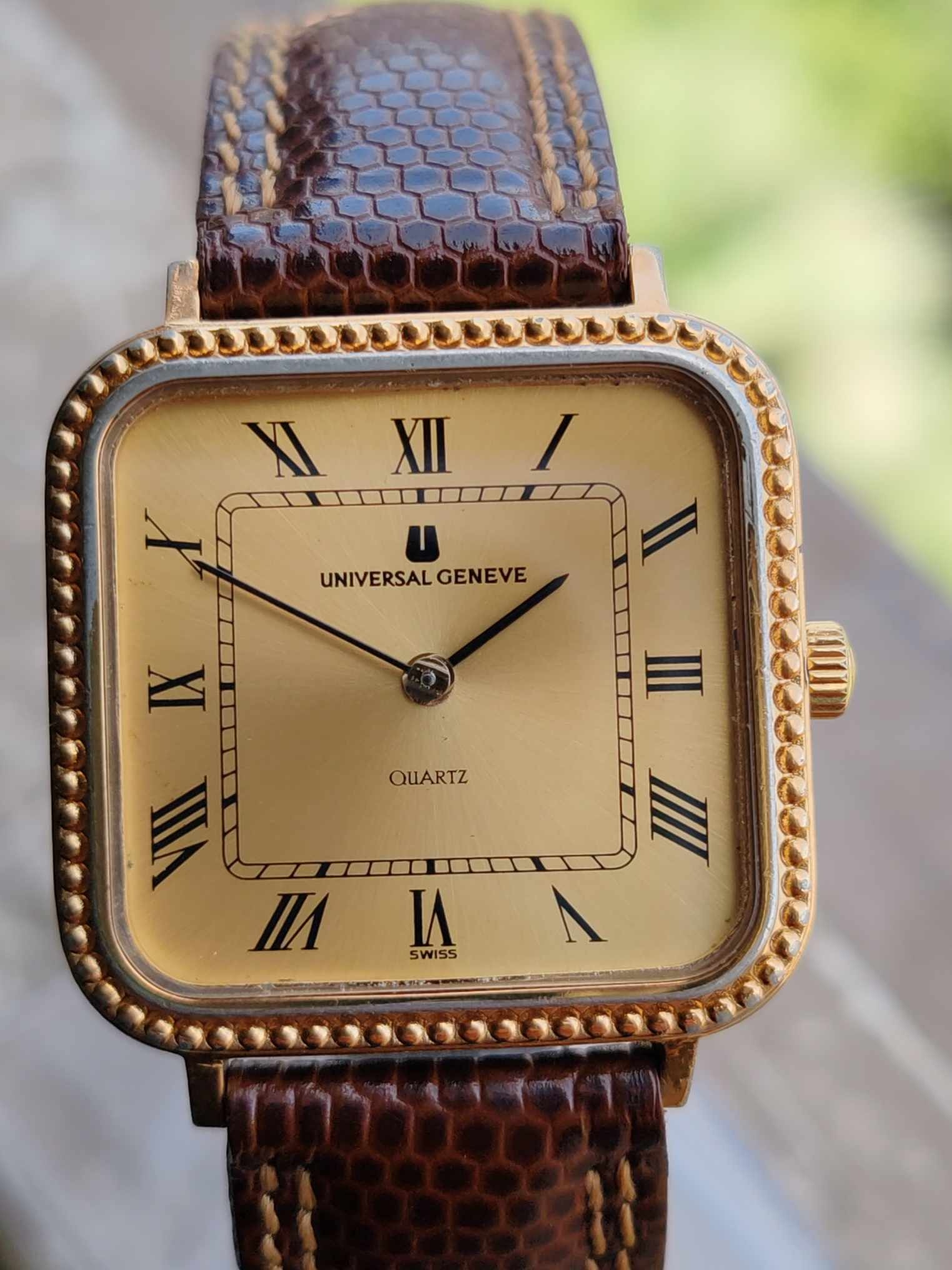 Universal Geneve Square Gold Watch