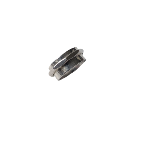 Sterling silver spinner ring, using recycled silver Size J