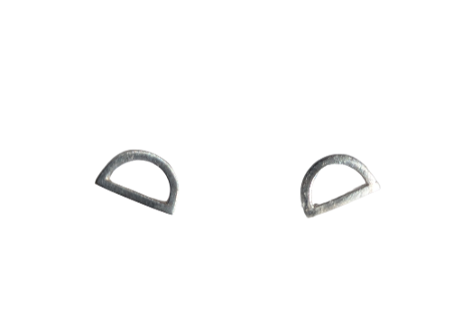 Geometric Sterling Silver studs made using recycled silver.