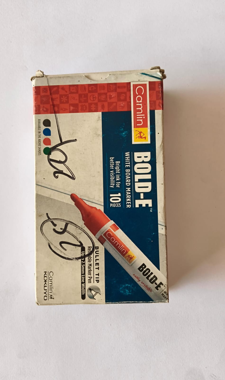 Single Comlin BOLD-E Whiteboard Marker (Red)