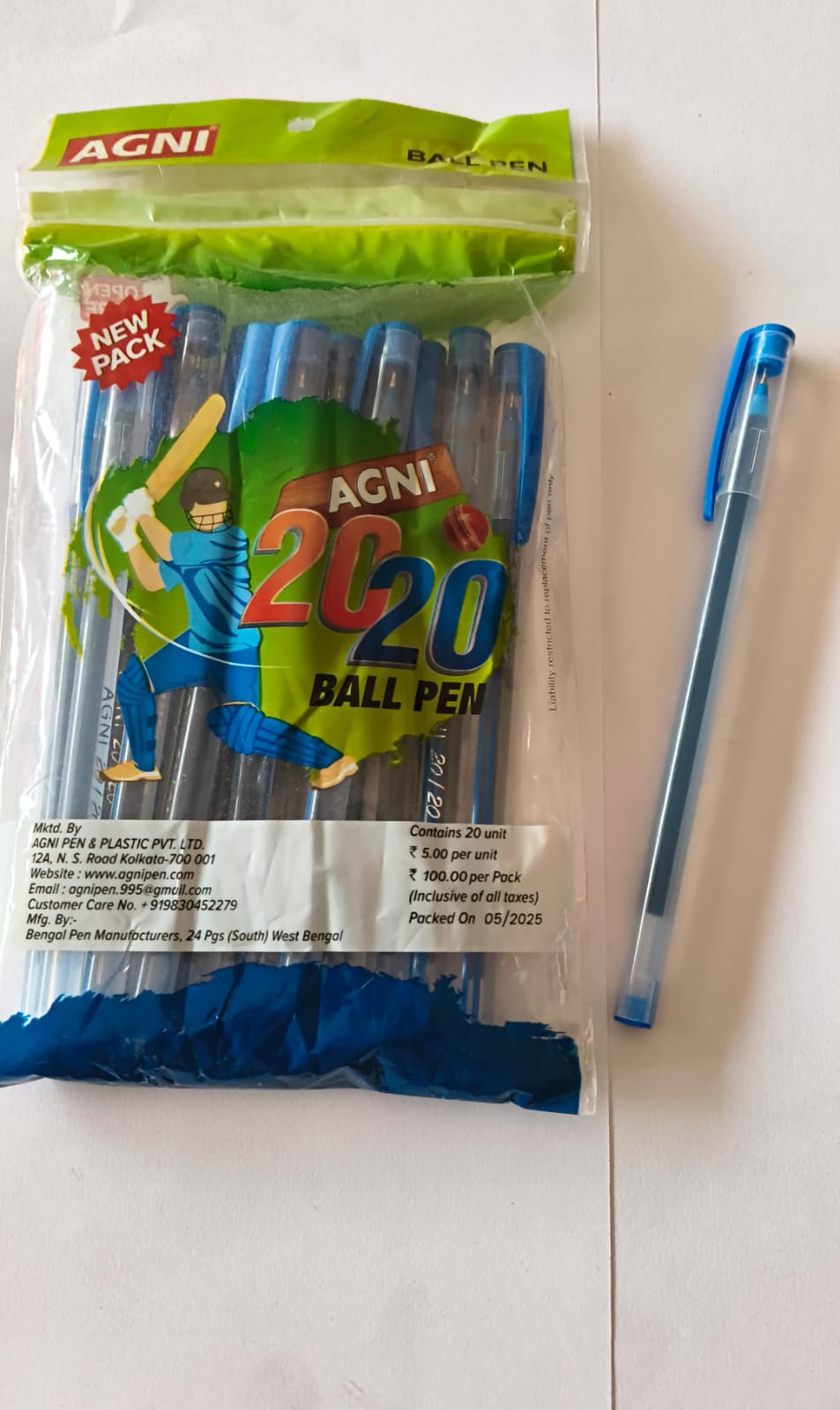Single AGNI 2020 Ball Pen Pack