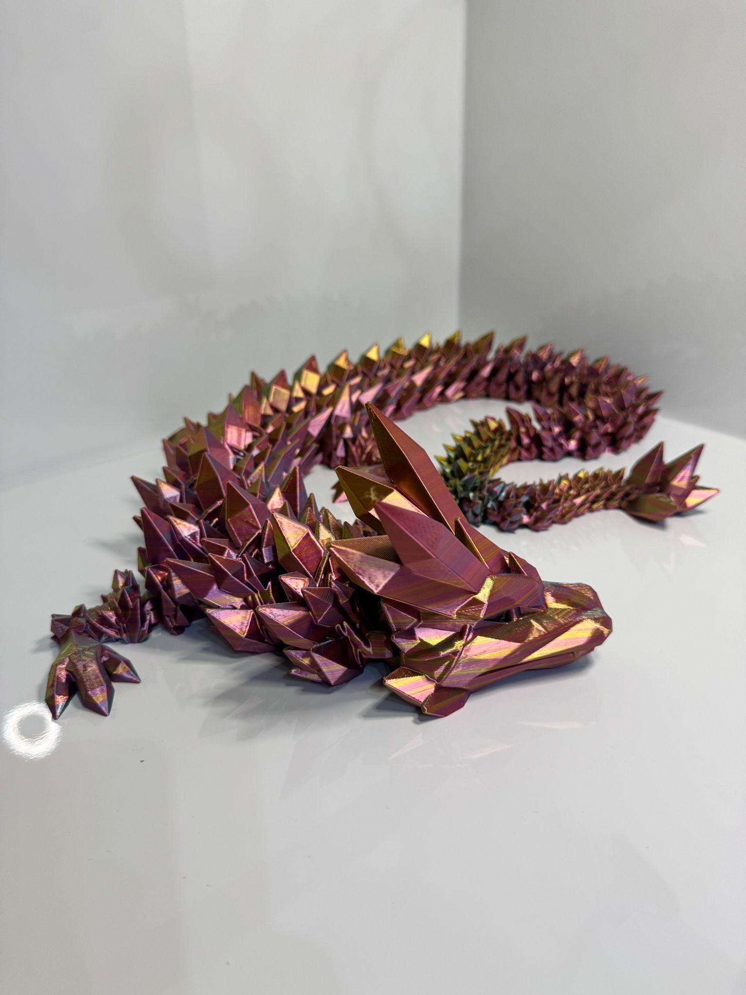 3D Printed Crystal Dragon - Fully Articulated Dragon, Crystal Dragon Gift