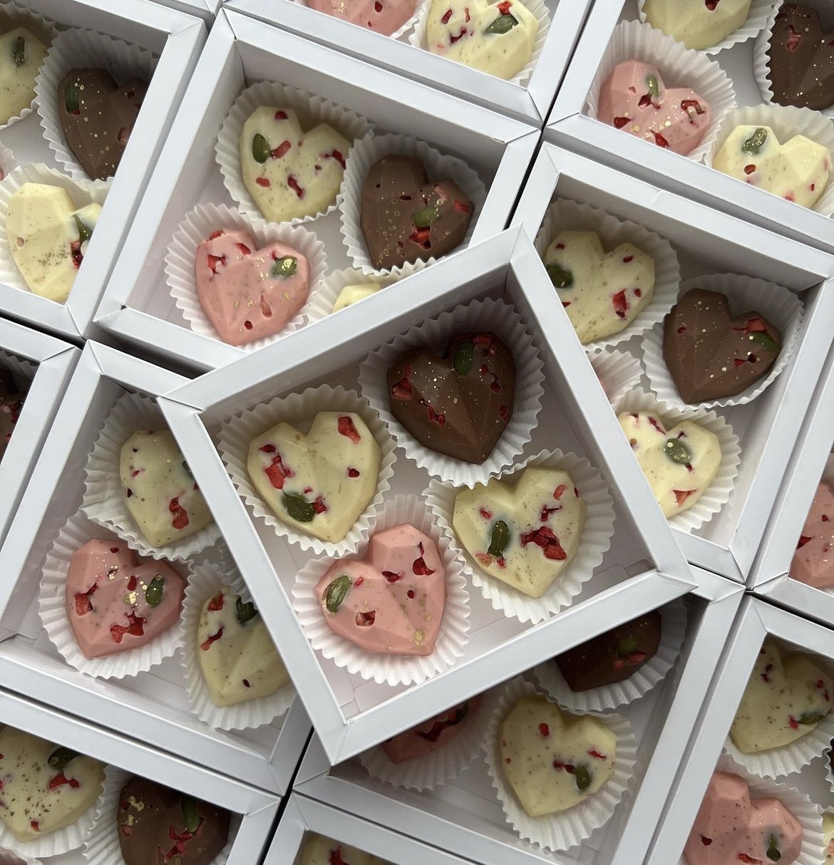 Heart-Shaped Dryfruit Chocolates