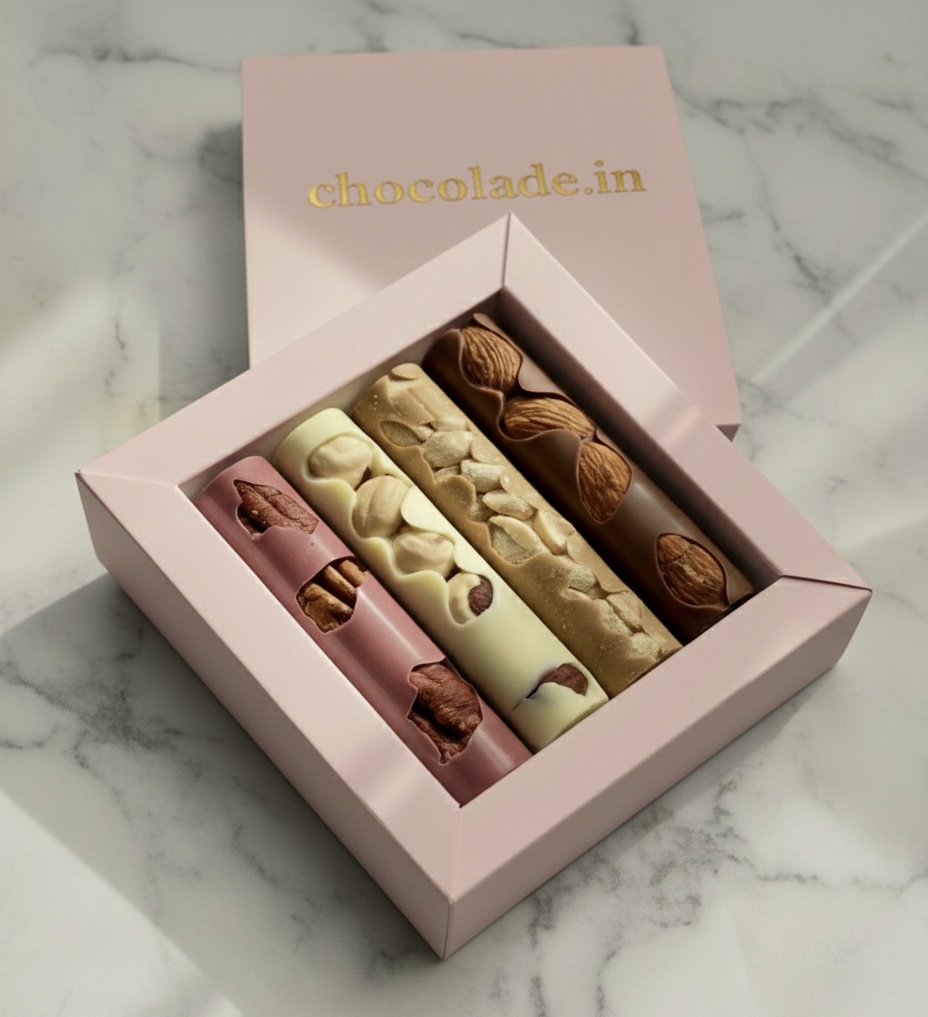 Luxury Nut Chocolate Bars Gift Box