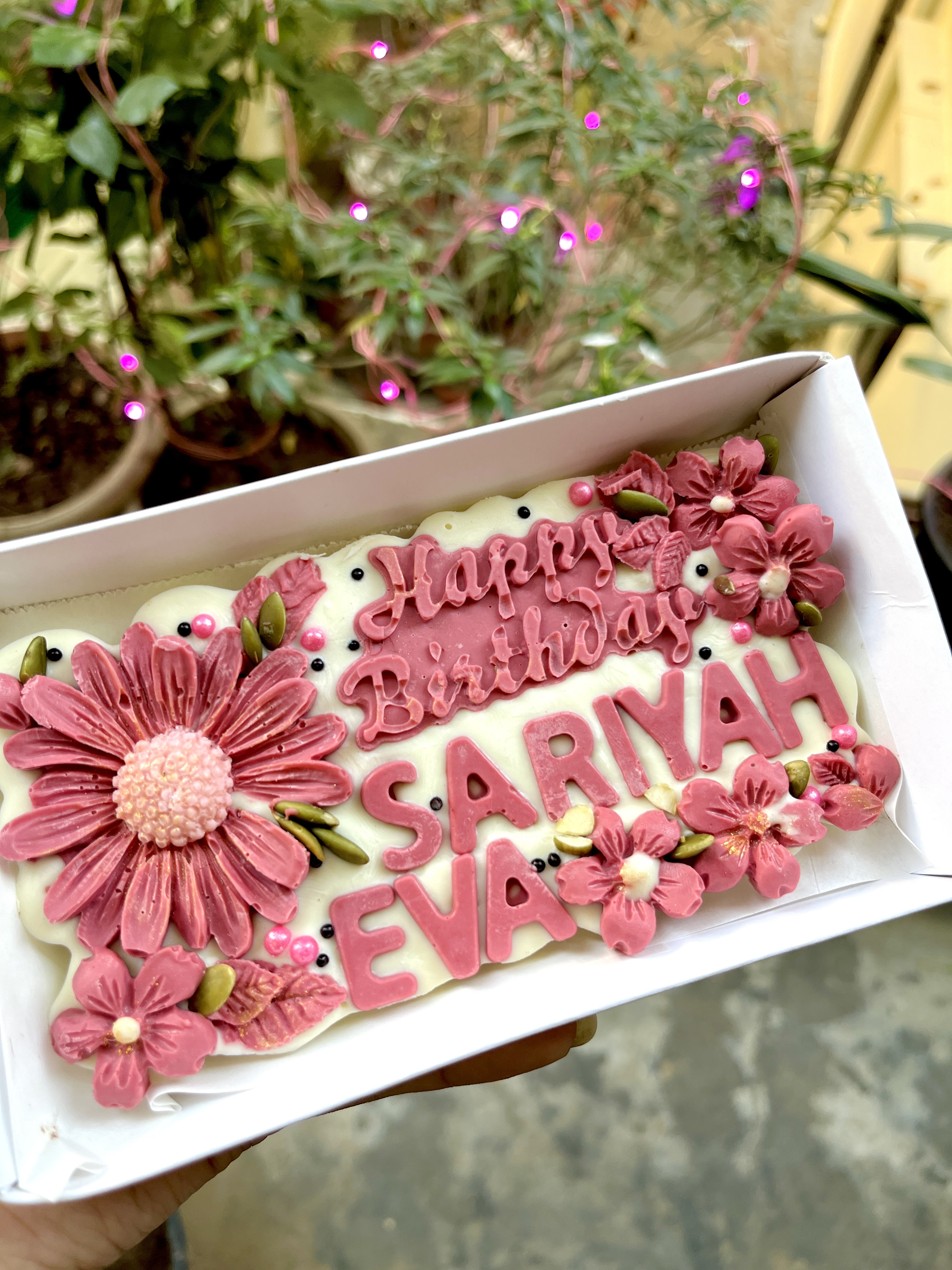 Personalized Floral Name Chocolate