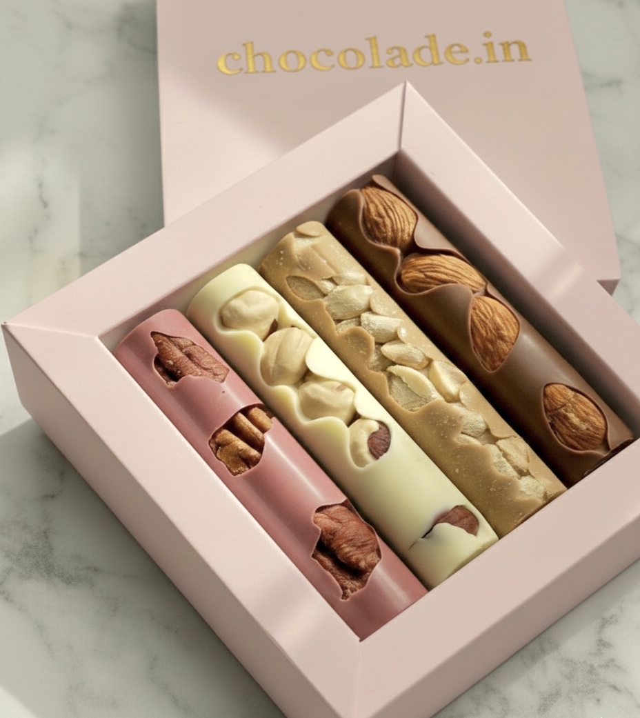 Luxury Nut Chocolate Bars Gift Box