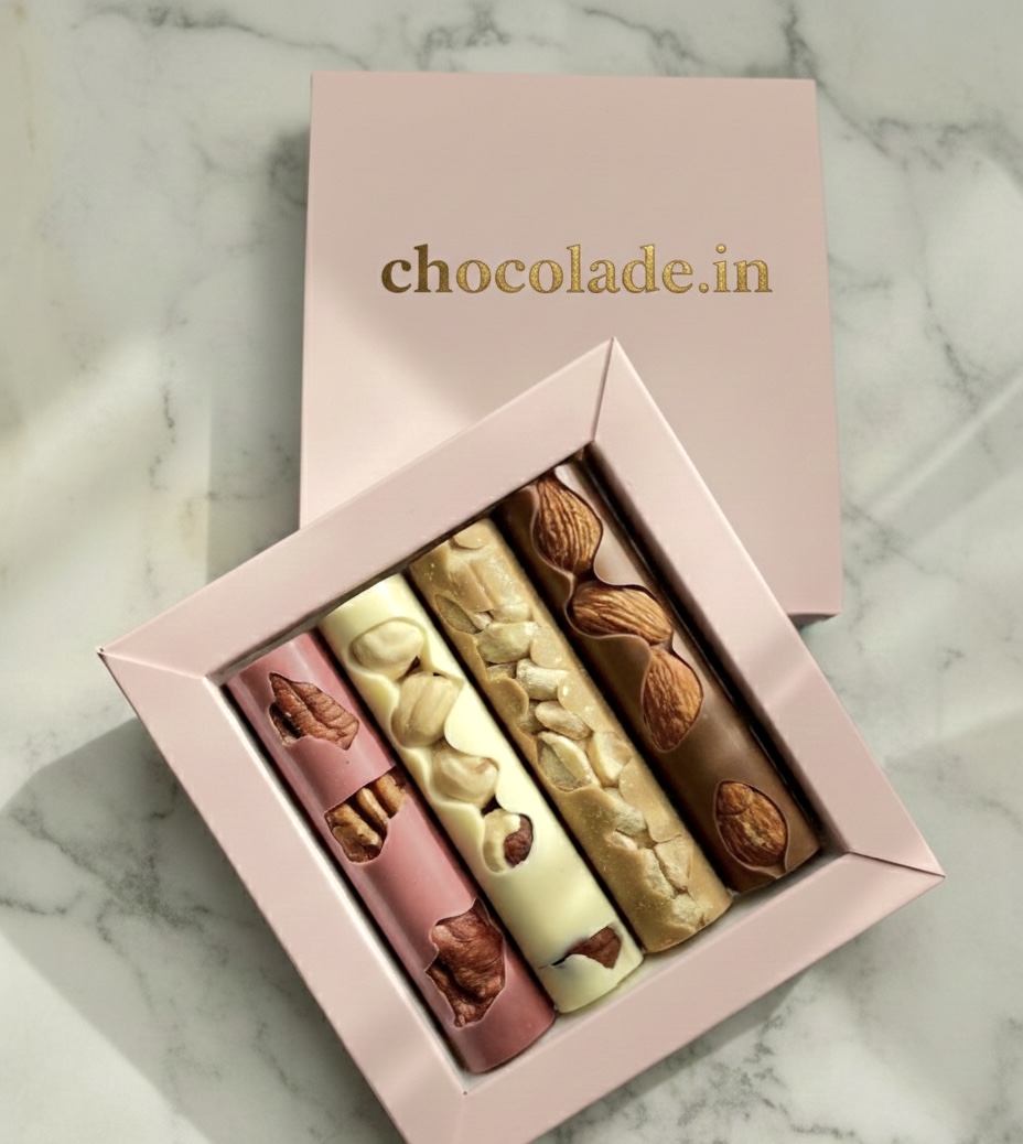Luxury Nut Chocolate Bars Gift Box