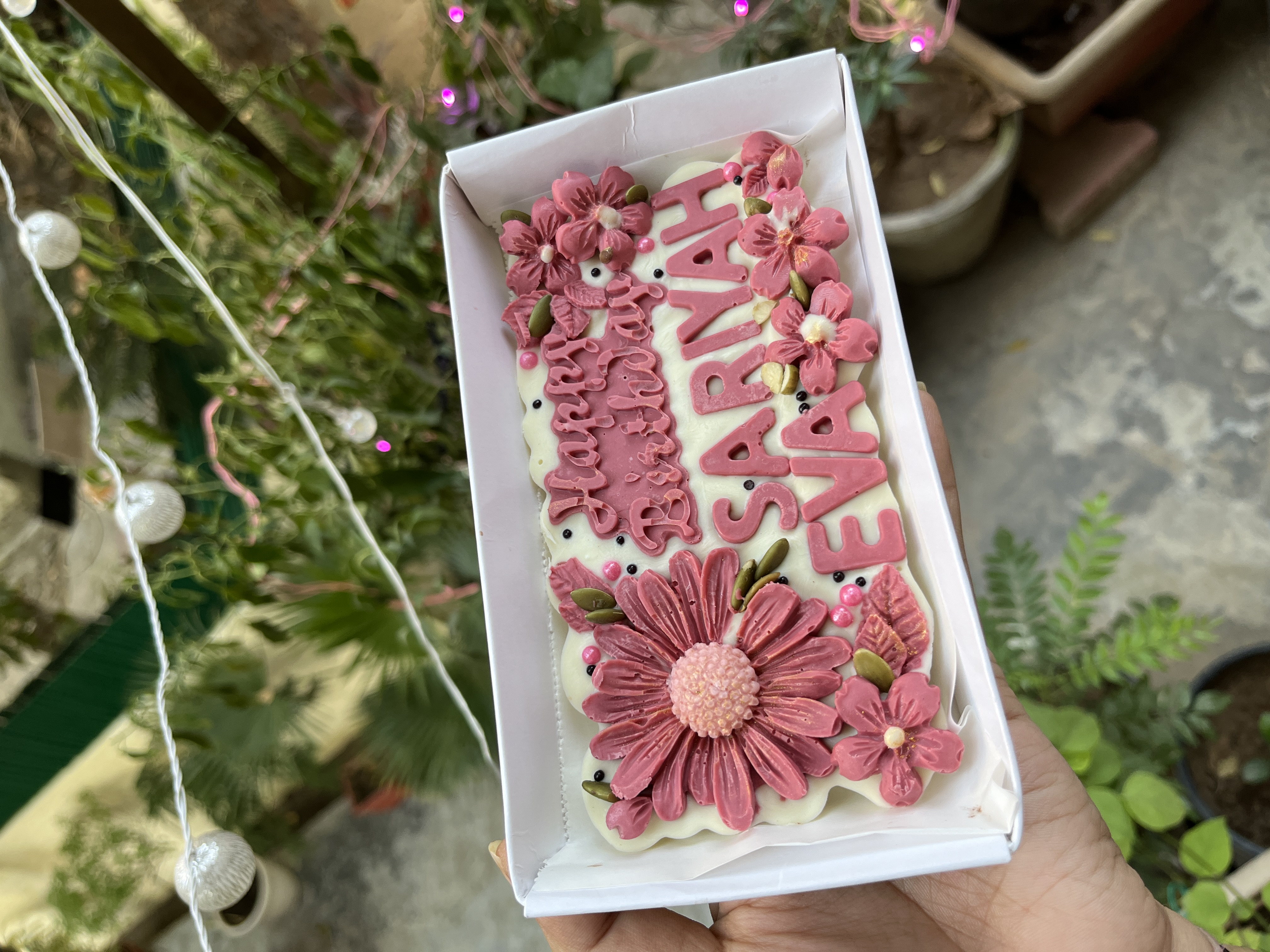 Personalized Floral Name Chocolate