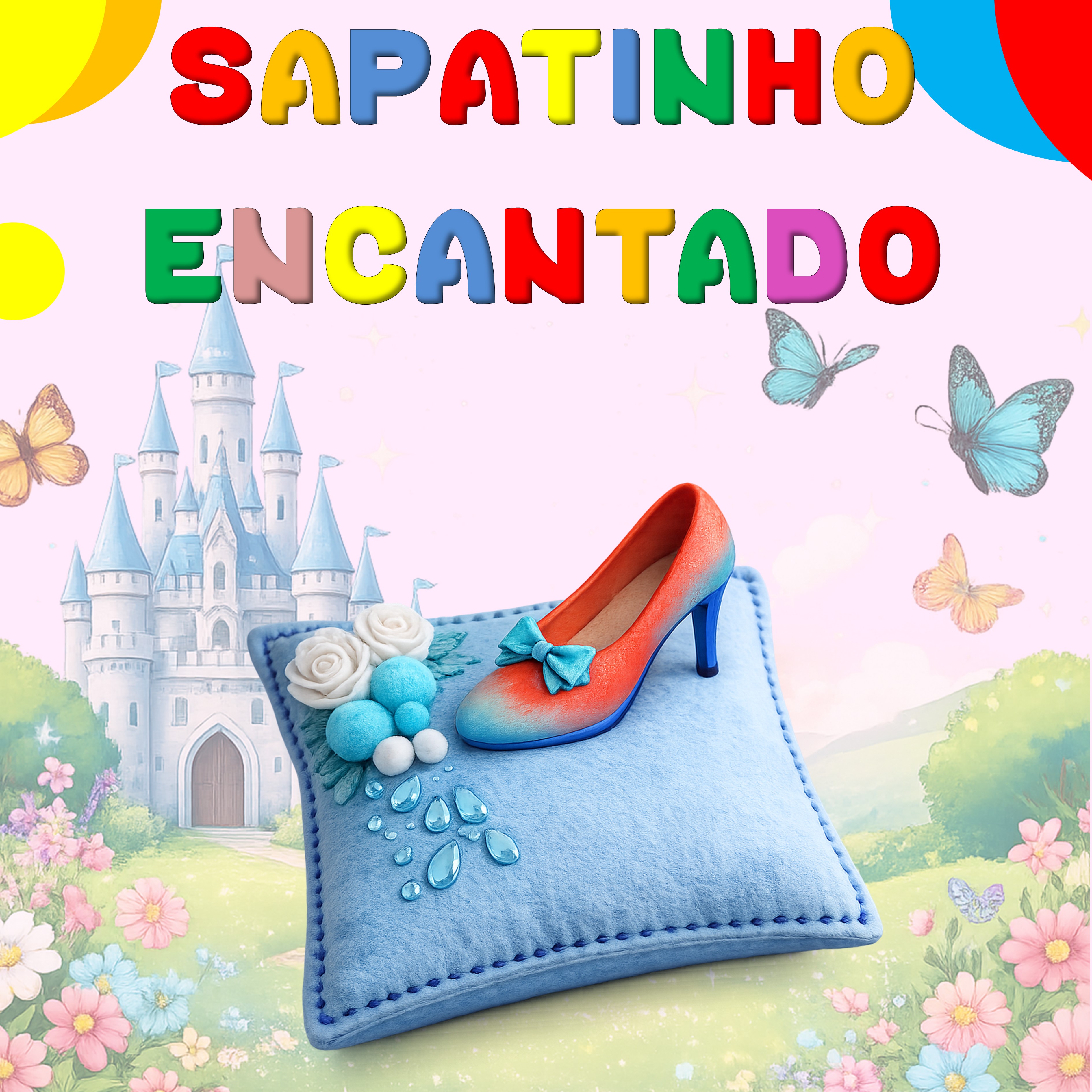 Sapatinho Encantado. Kit de costura e pintura para crianças. 