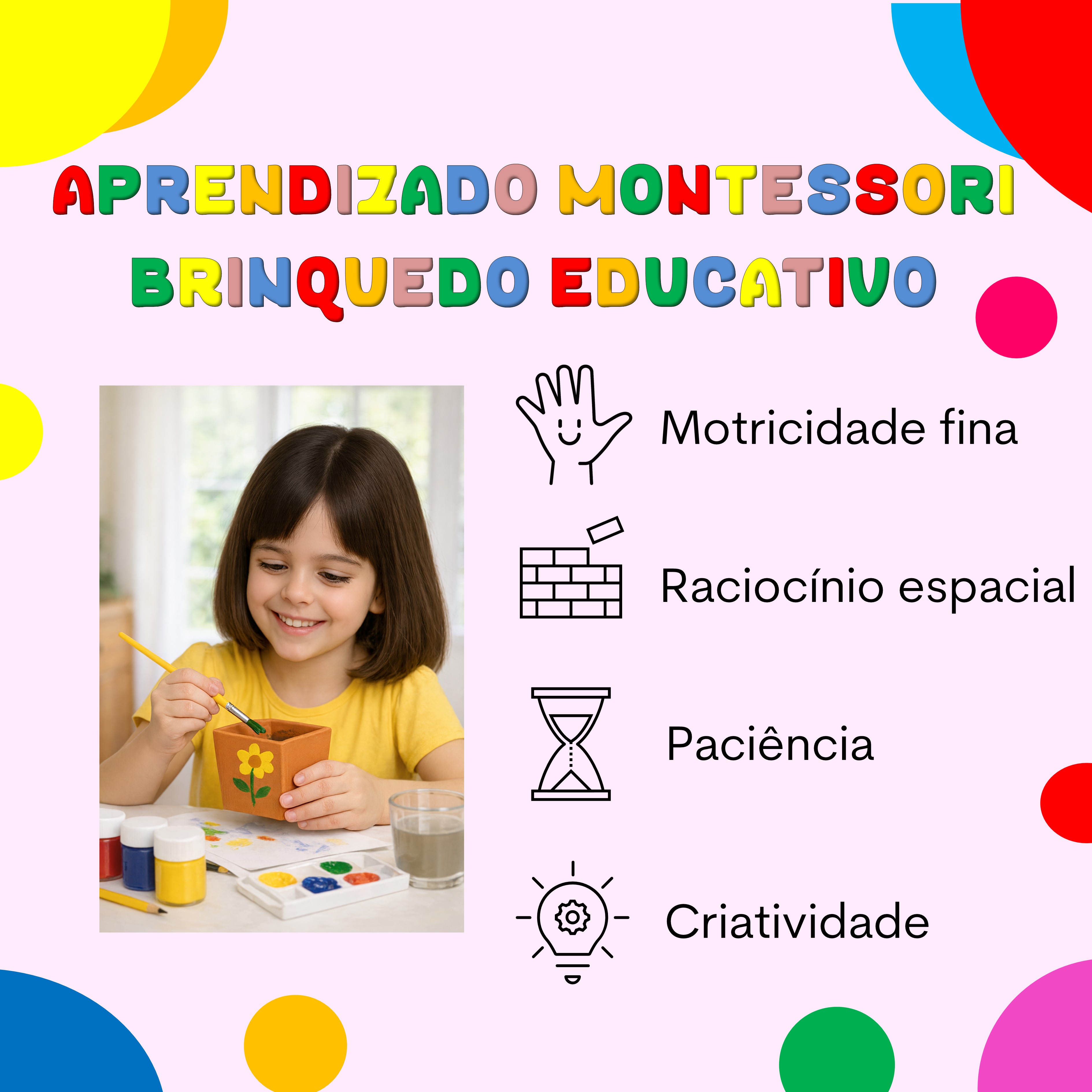 Jardineiro Artista. Kit de pintura infantil. Kit de plantar. Kit educativo